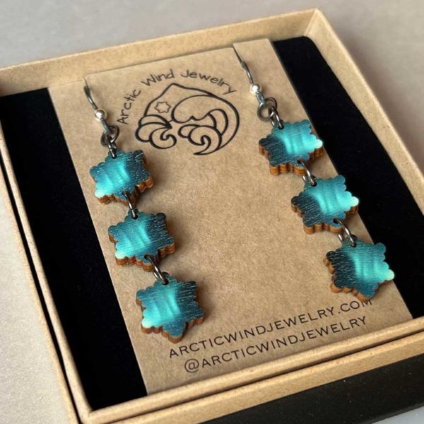 Lapland earrings Aurora borealis jewelry