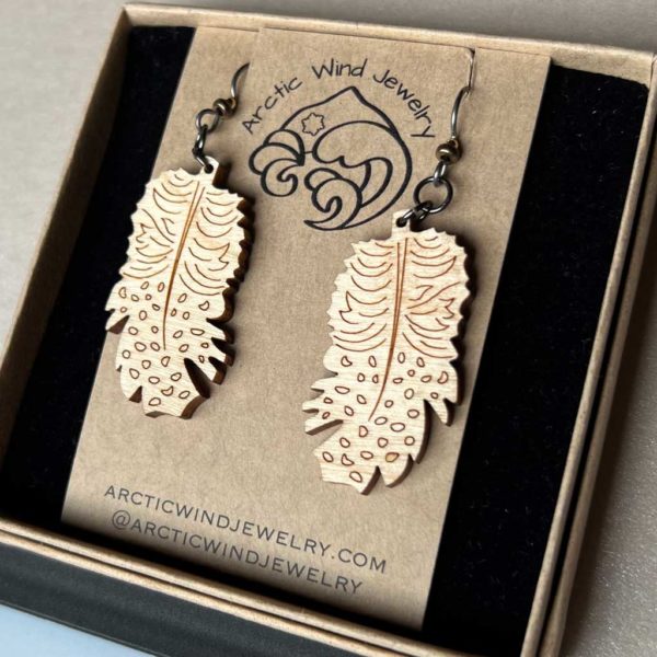 Wooden Niobium earrings