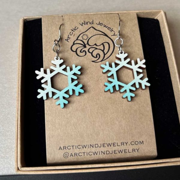 Winter snow earrings
