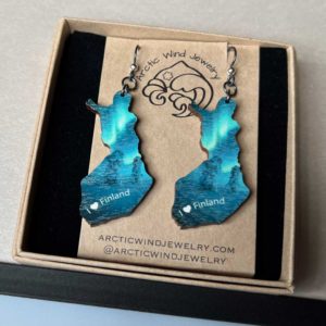 Aurora borealis niobium earrings