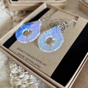 Arctic Crystal Clear Drop Wave Acrylic Bright -earrings