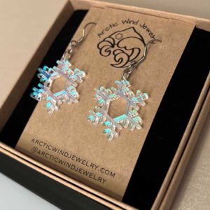Magical Bright Snowflake Acrylic -earrings