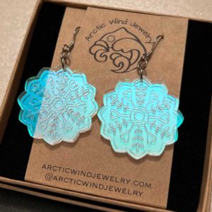 Magical Arctic Snowflakes Bright Acrylic -earrings