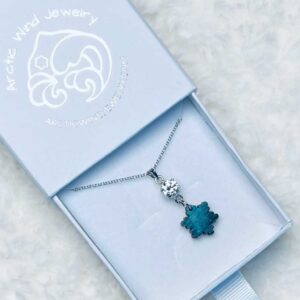 Arctic WInd Jewelry Sterling silver 925 zirconia necklace from Lapland finland