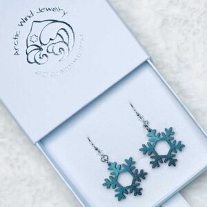 Arctic Wind Jewelry Sterling Silver 925 crystal earrings from Lapland Finland