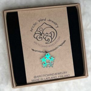 revontuli akryyli hiutale kaulakoru