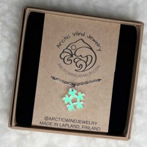 Tiny Almost Like Frozen Snowflake Acrylic -necklace